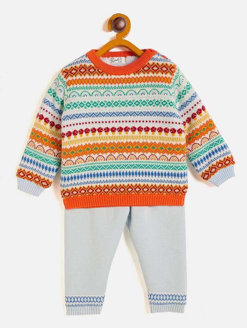 kids long sleeves sweater with joggers set - 21522612 - Zoom Image - 0