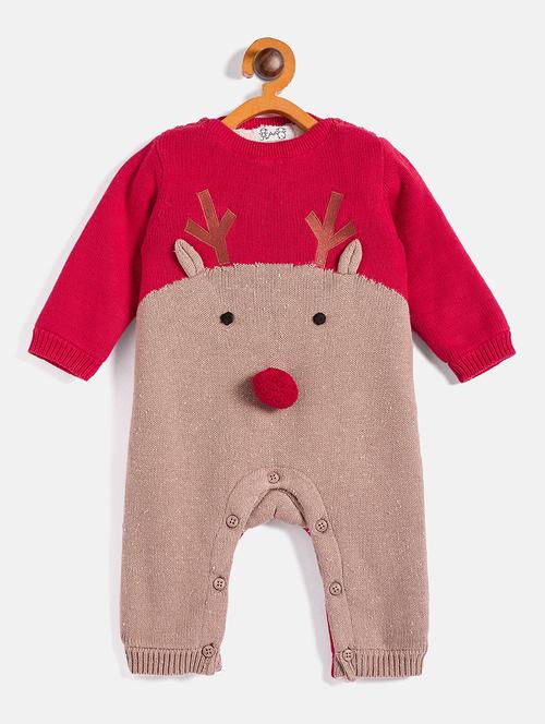 kids long sleeves self design rompers - 21522700 - Standard Image - 0