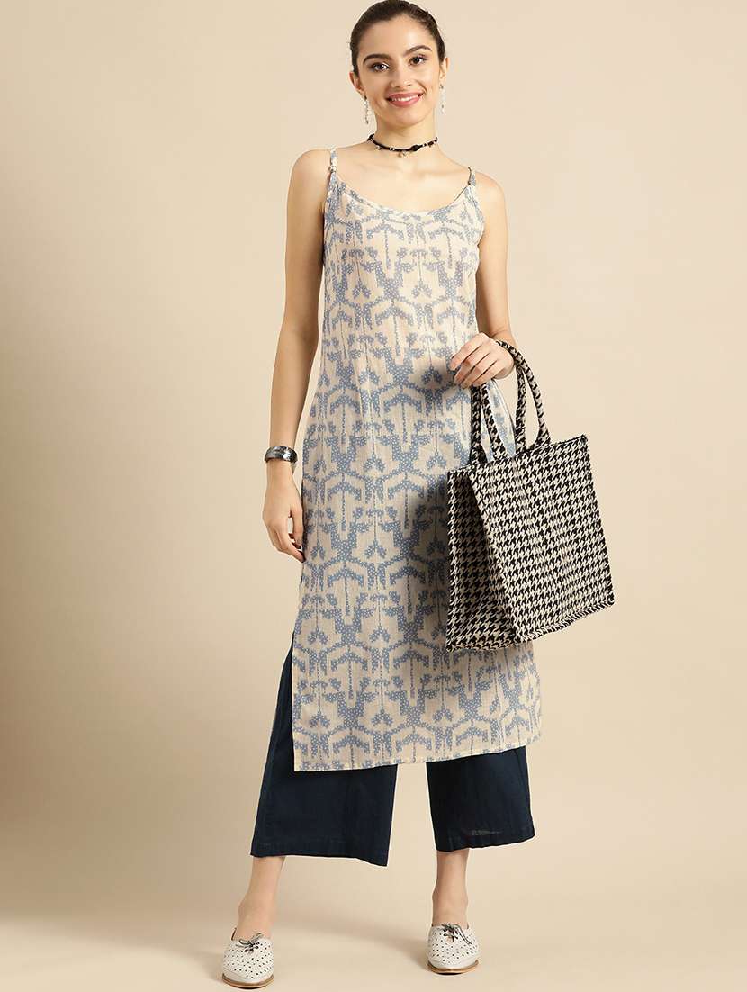 women printed sleeveless straight kurta - 21522793 - Zoom Image - 0
