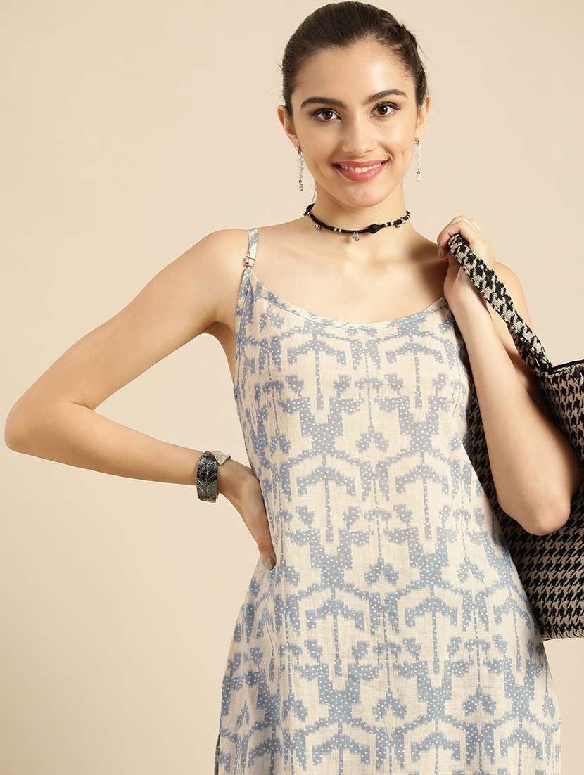 women printed sleeveless straight kurta - 21522793 - Standard Image - 3