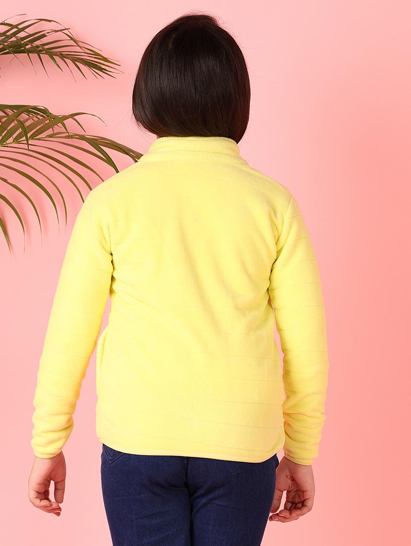 girls yellow solid long sleeve sweatshirt - 21522837 - Standard Image - 3