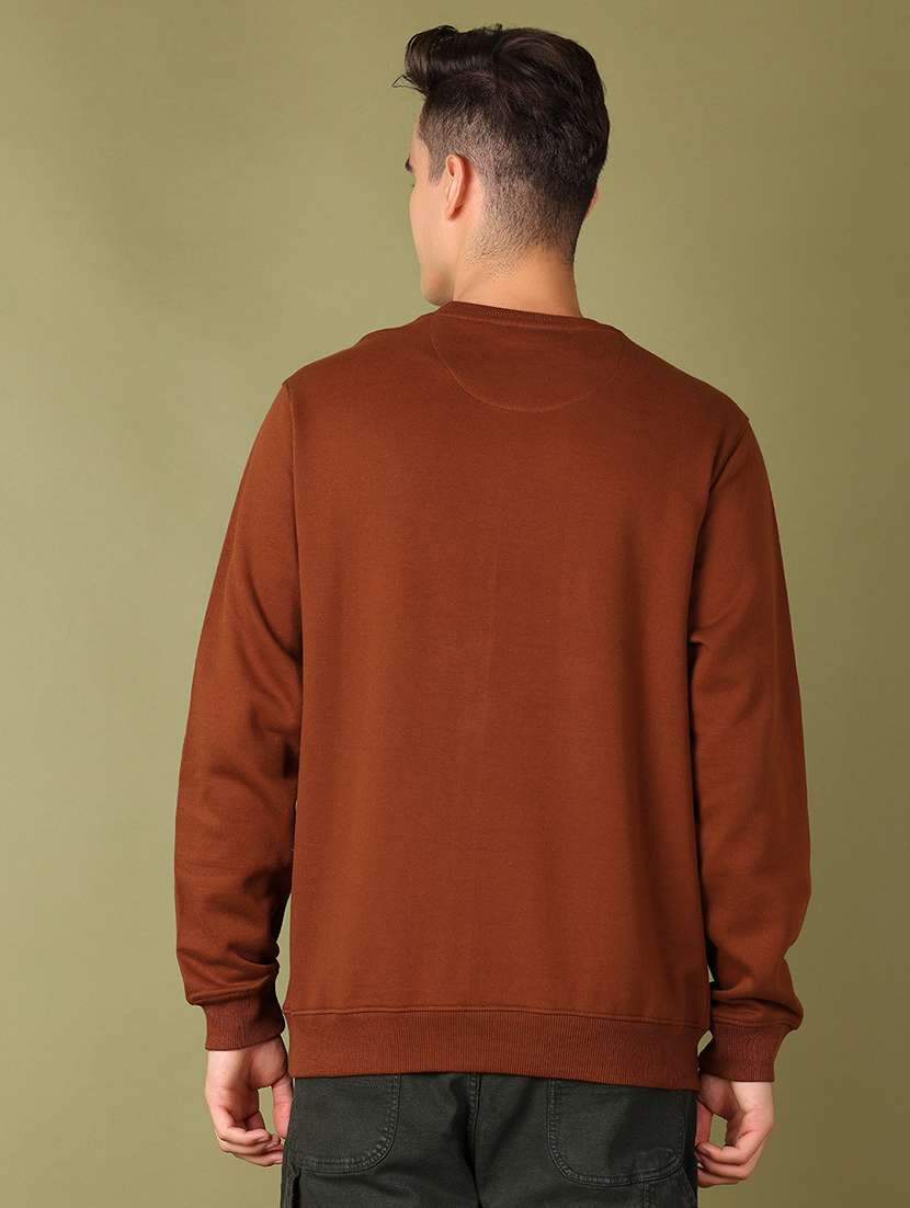 men chest print round neck sweatshirt - 21522842 -  Standard Image - 3