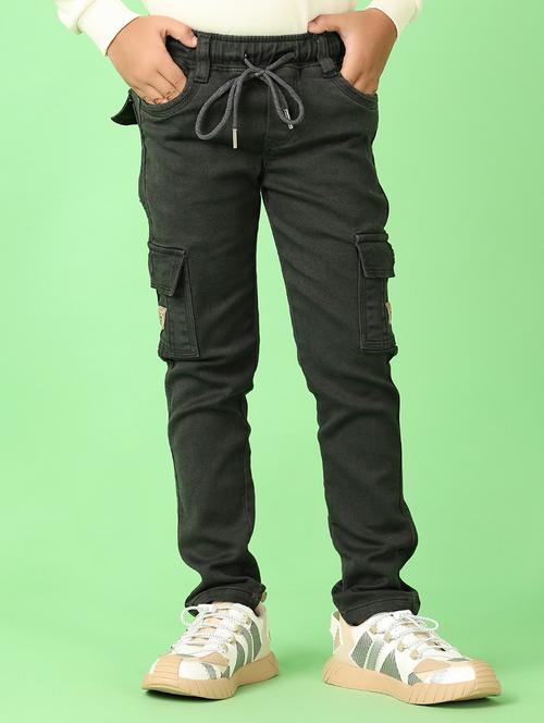boys plain mid rise cargo - 21522869 - Standard Image - 0