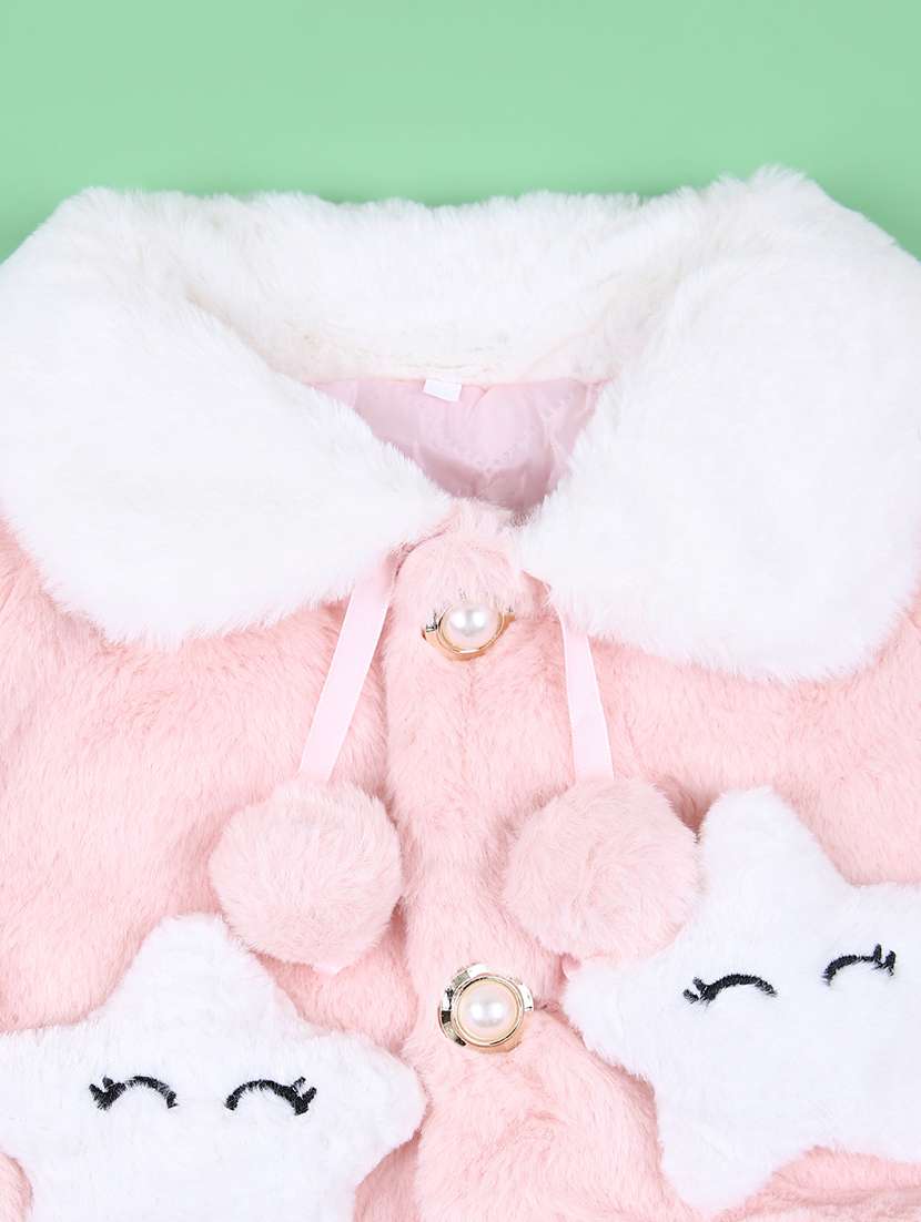 girls long sleeve fur jacket - 21522891 -  Standard Image - 3