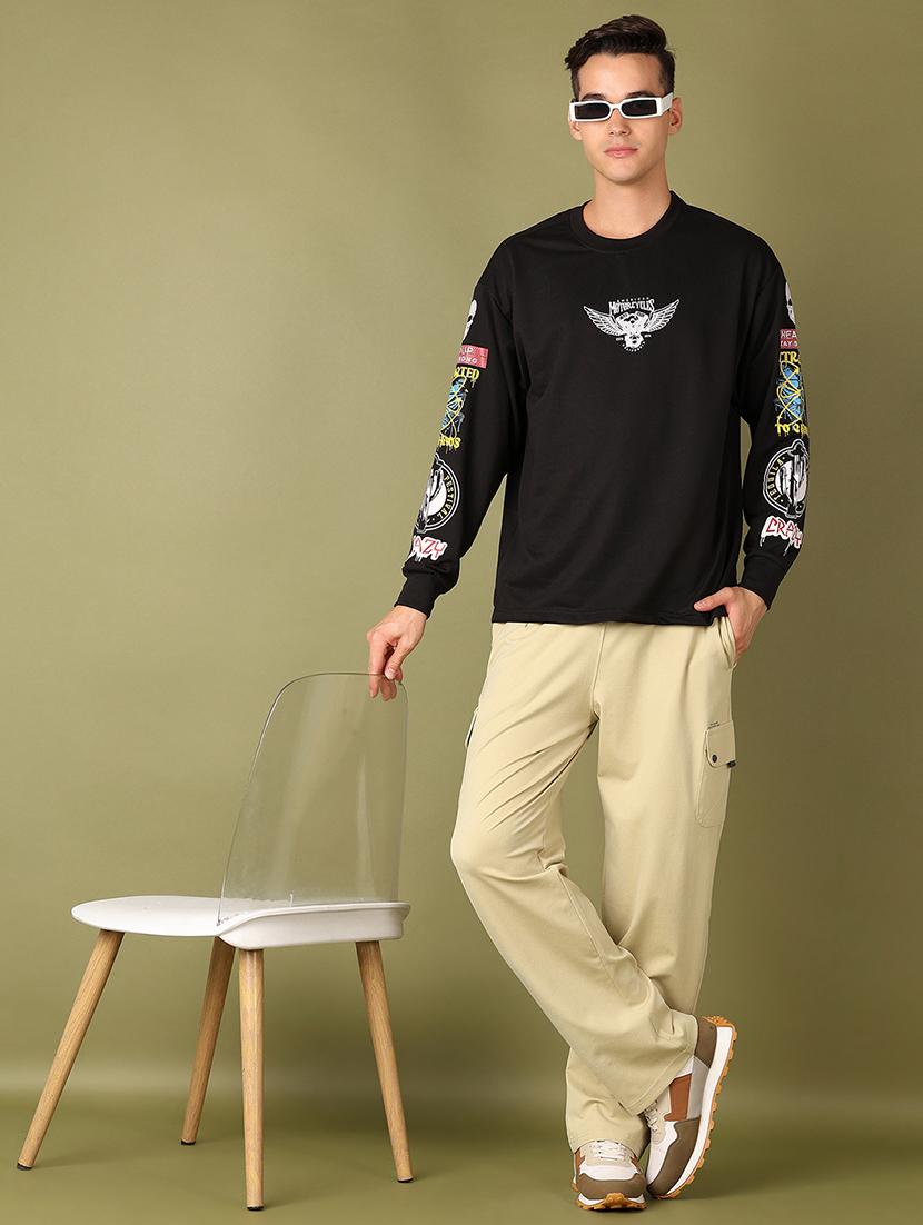 men front & back print long sleeve t-shirt - 21522900 - Standard Image - 3