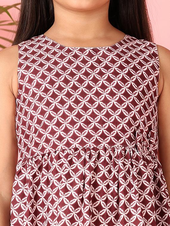 girls printed sleeveless cotton frock - 21522943 - Standard Image - 5