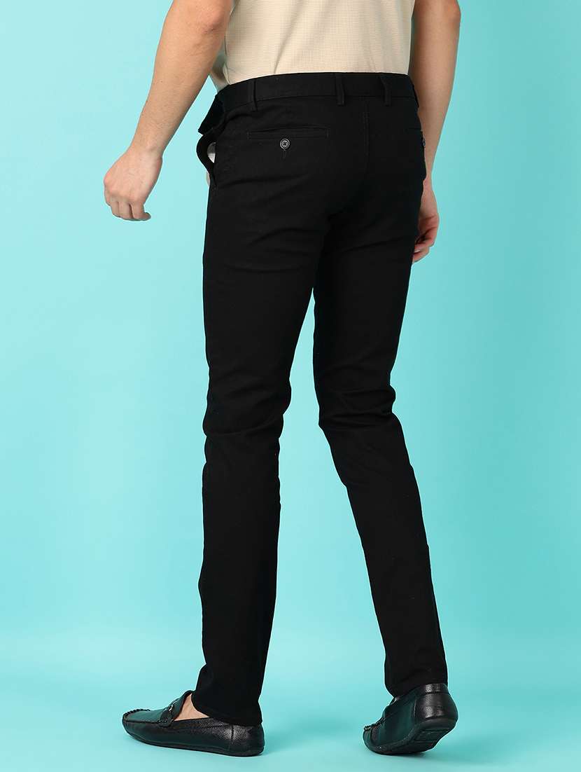 men solid slim fit chinos casual trouser - 21522963 -  Standard Image - 3
