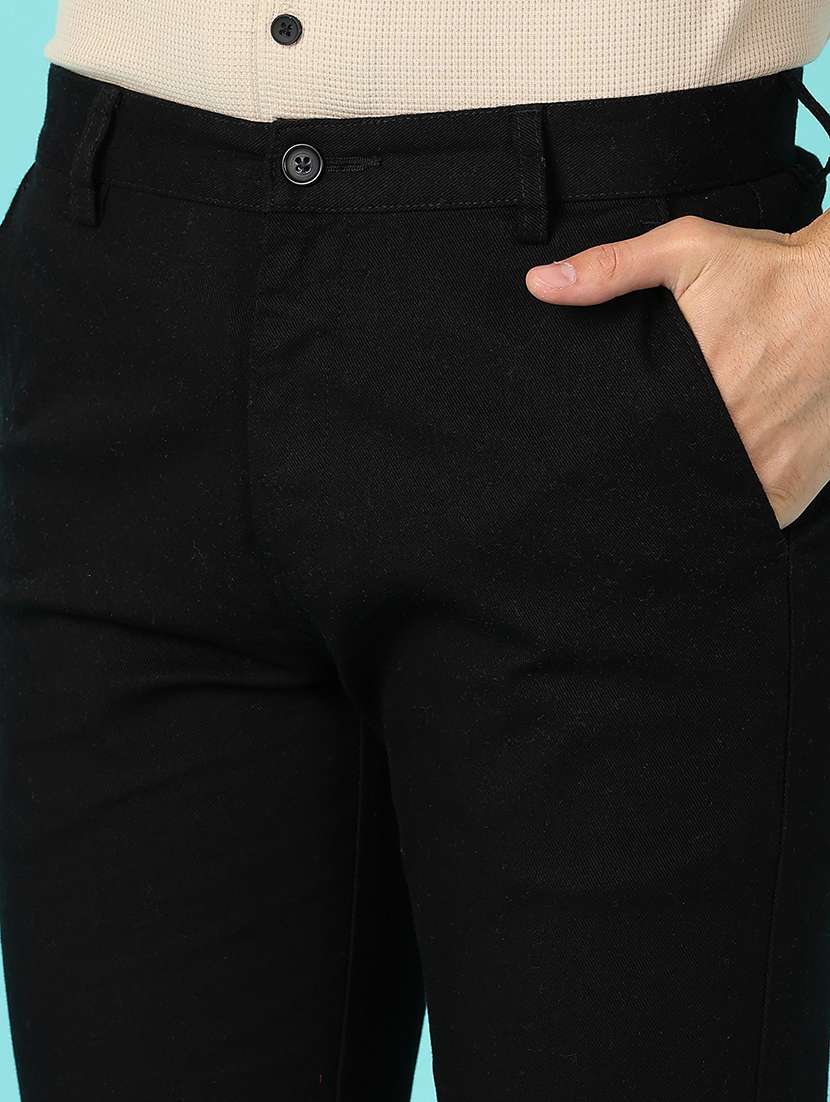 men solid slim fit chinos casual trouser - 21522963 -  Standard Image - 5