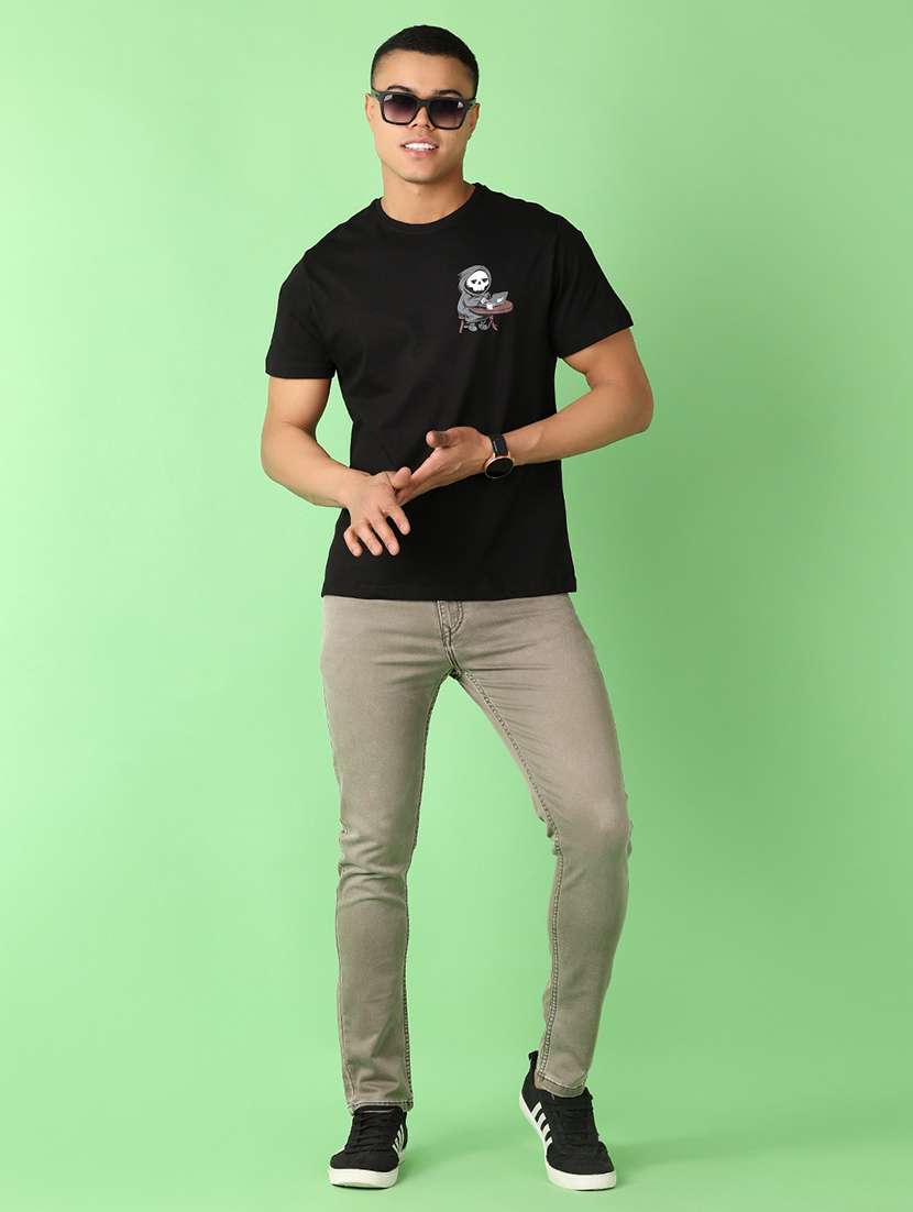 men short sleeves front & back print t-shirt - 21522980 -  Standard Image - 3