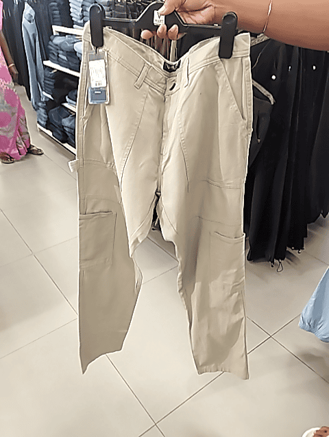 light grey twill casual trousers - 21523016 - Standard Image - 0
