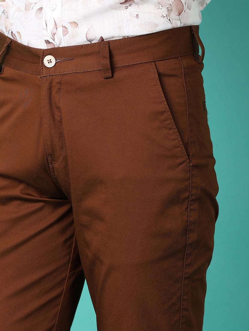 men solid slim fit chinos casual trouser - 21523066 - Standard Image - 5