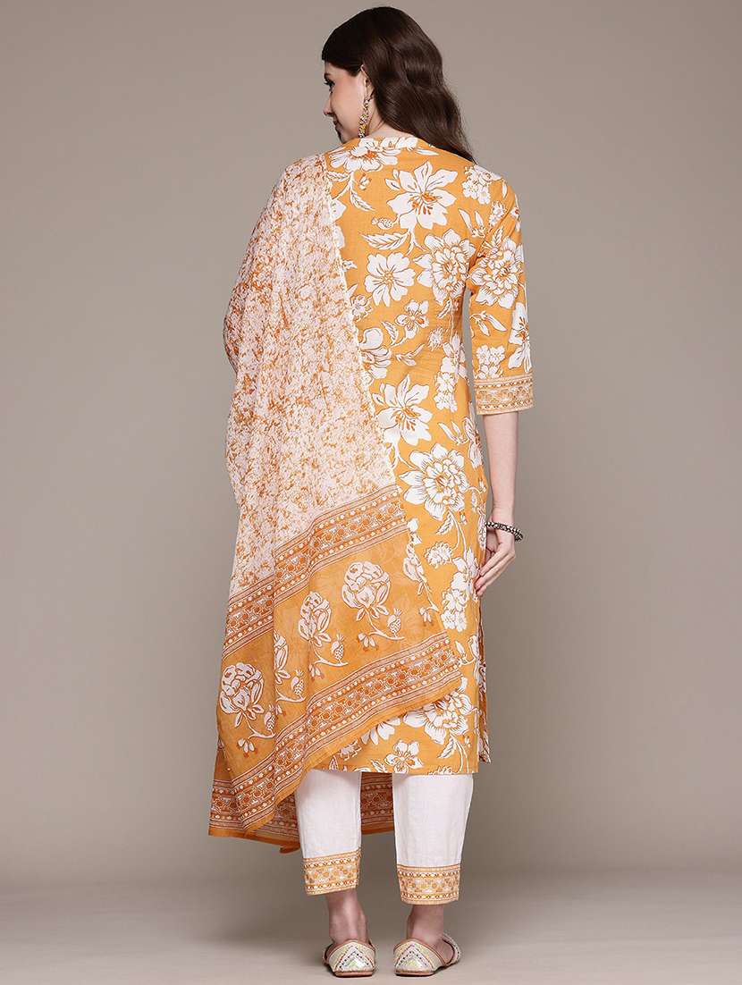 women floral kurta pant set with dupatta - 21523133 - Standard Image - 3