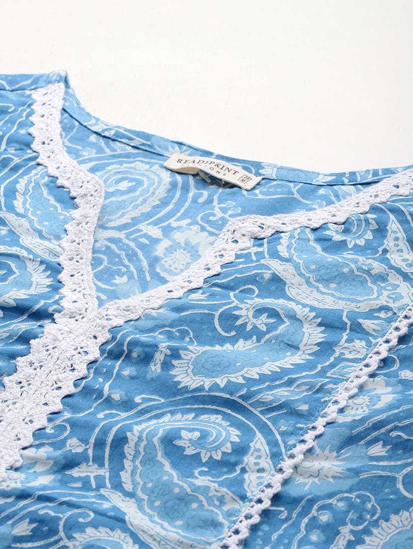 women paisley kurta pant set with dupatta - 21523135 -  Standard Image - 5