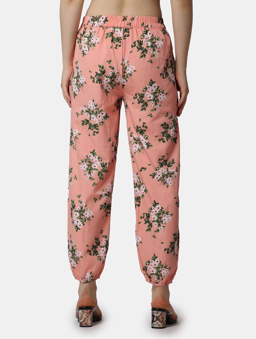 women floral printed regular fit joggers - 21523413 - Standard Image - 3