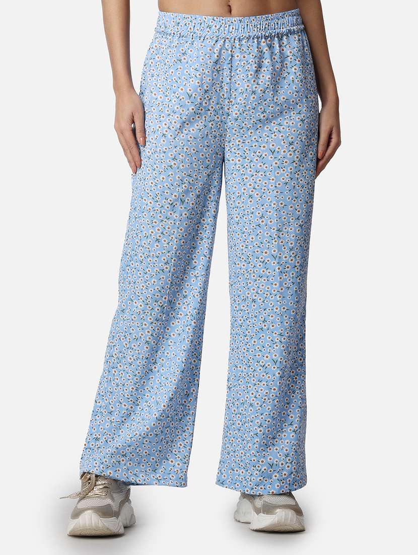 women floral printed wide leg trouser - 21523418 - Zoom Image - 0