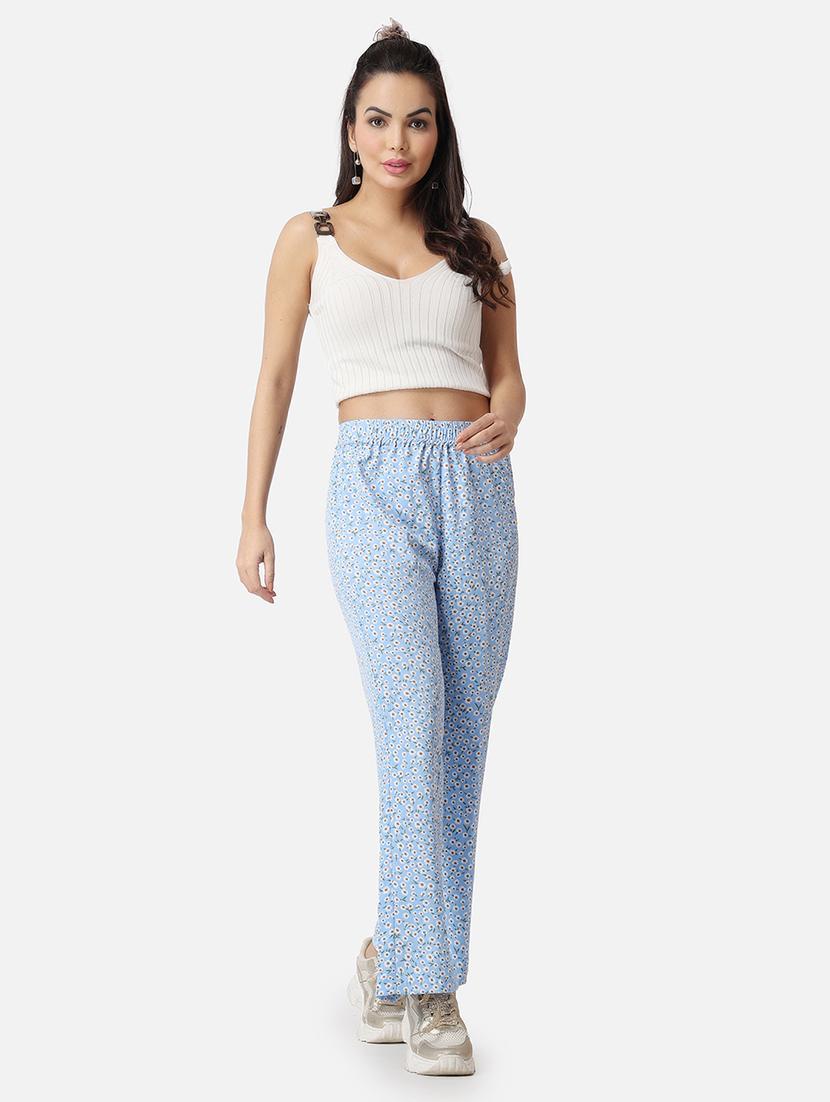 women floral printed wide leg trouser - 21523418 - Standard Image - 5