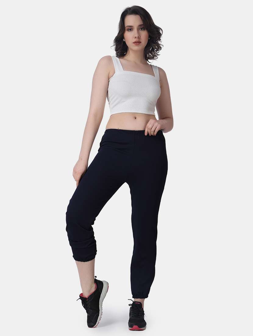 women solid relaxed fit jogger - 21523436 - Standard Image - 5