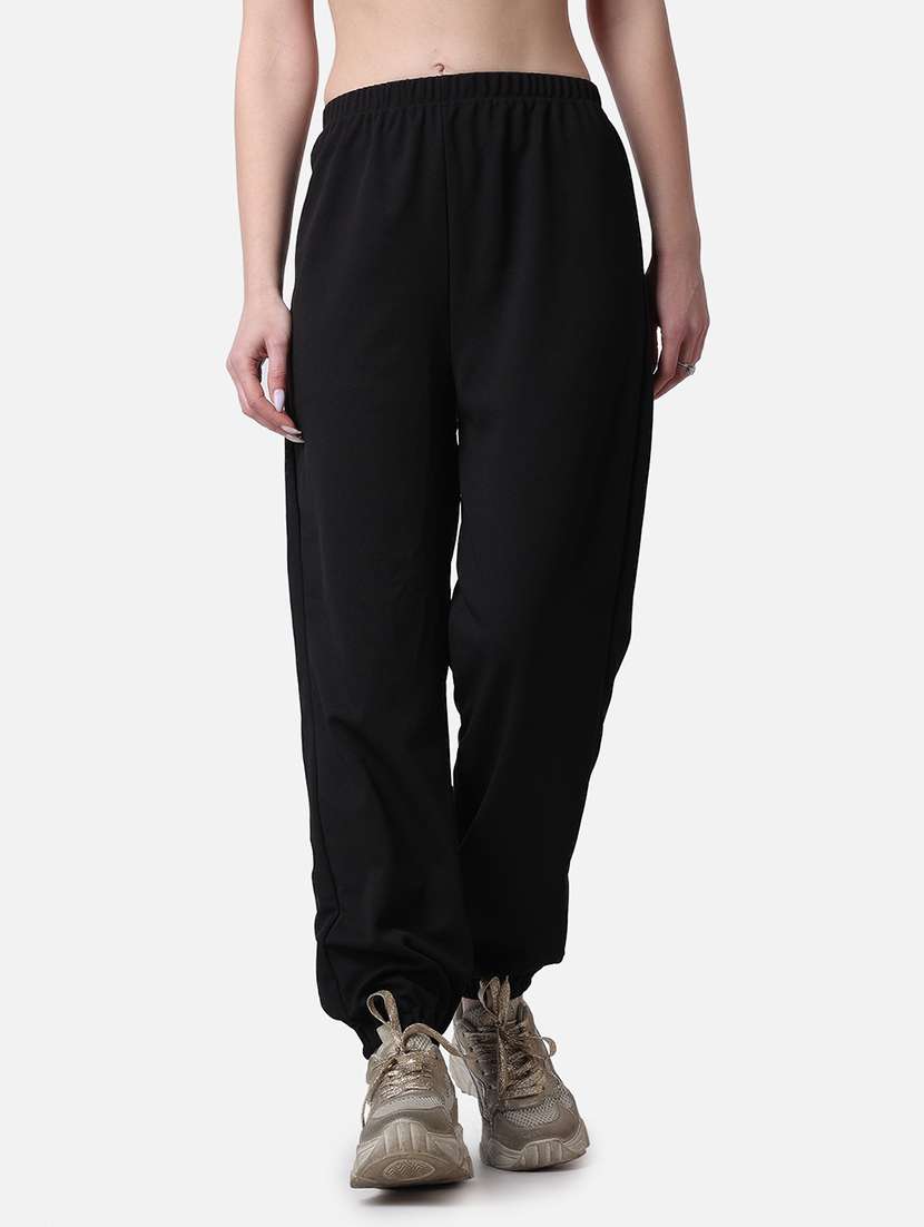women solid relaxed fit jogger