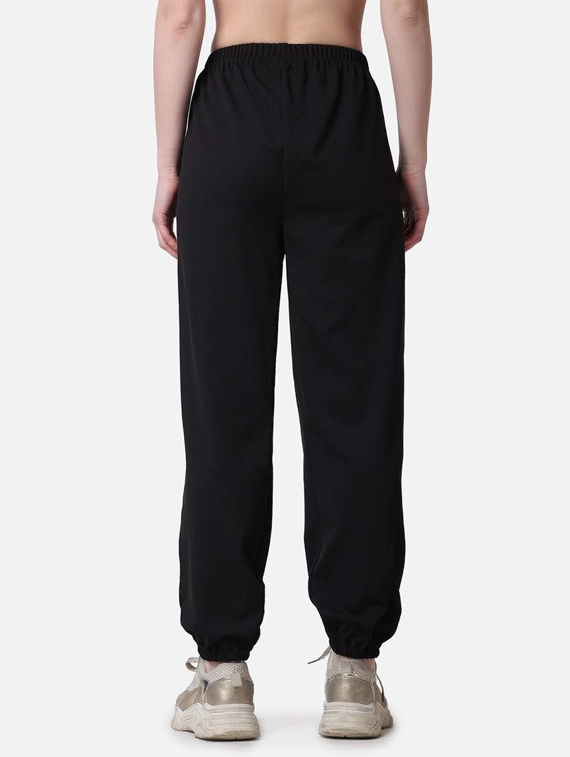 women solid relaxed fit jogger - 21523437 - Standard Image - 3