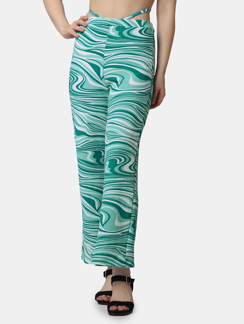 women printed wide leg trouser - 21523483 - Zoom Image - 0