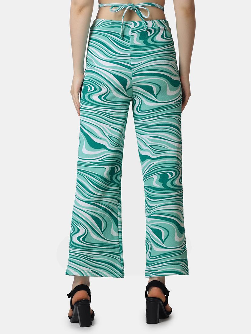 women printed wide leg trouser - 21523483 - Standard Image - 3