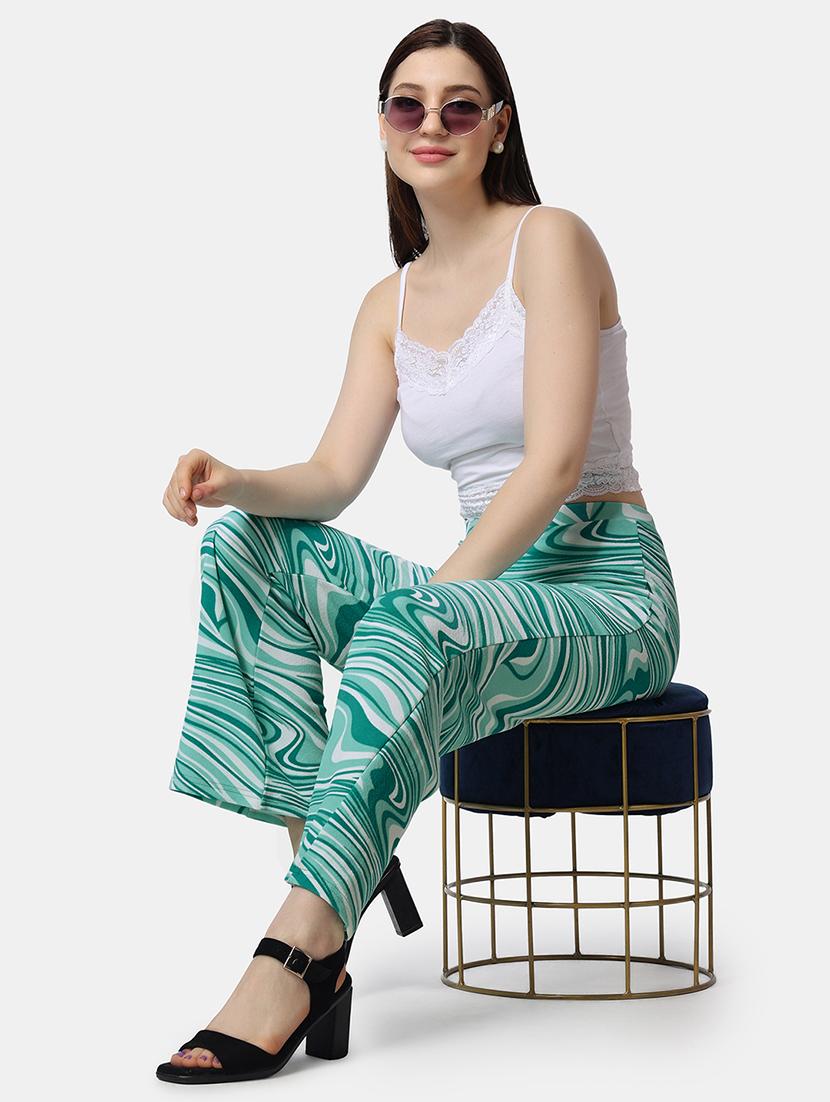 women printed wide leg trouser - 21523483 - Standard Image - 5