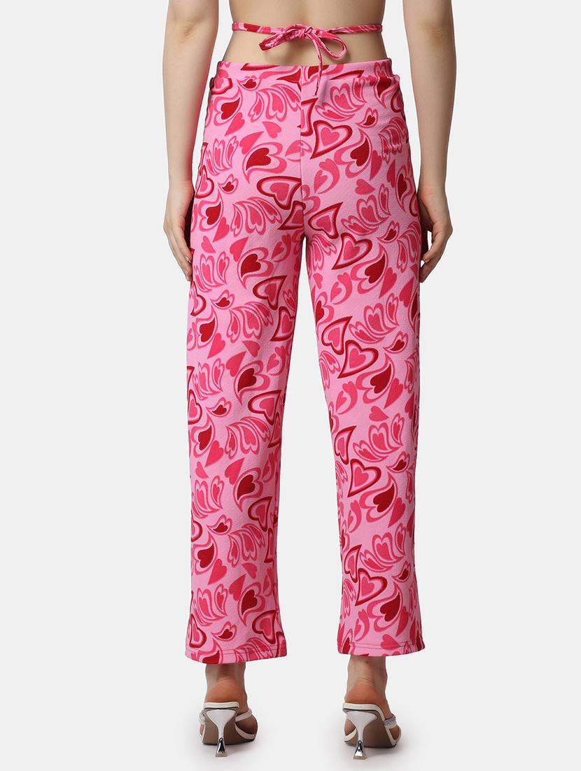 women printed wide leg trouser - 21523484 - Standard Image - 3