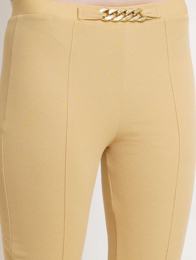 women solid regular fit bootcut trouser - 21523516 - Standard Image - 5