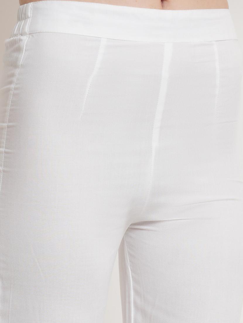 women solid relaxed fit peg trouser - 21523526 - Standard Image - 5