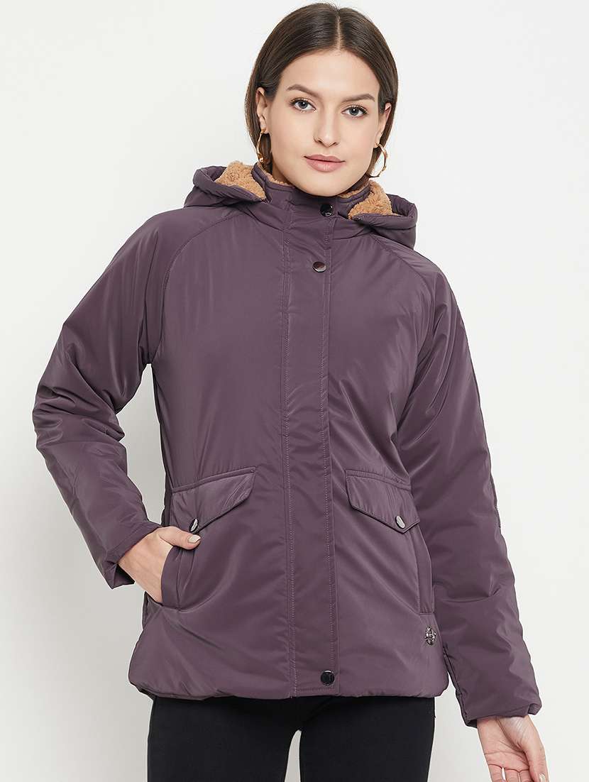 women solid long sleeves bomber jacket