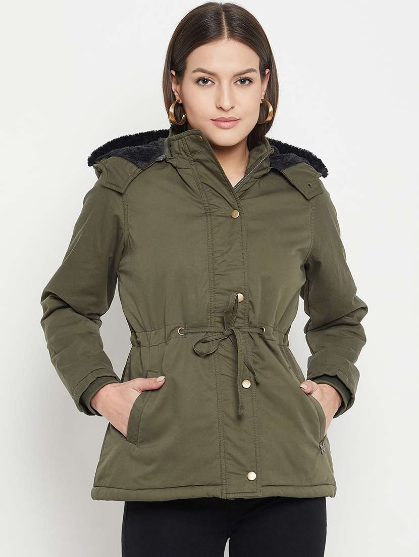 women solid long sleeves bomber jacket - 21523580 -  Zoom Image - 0