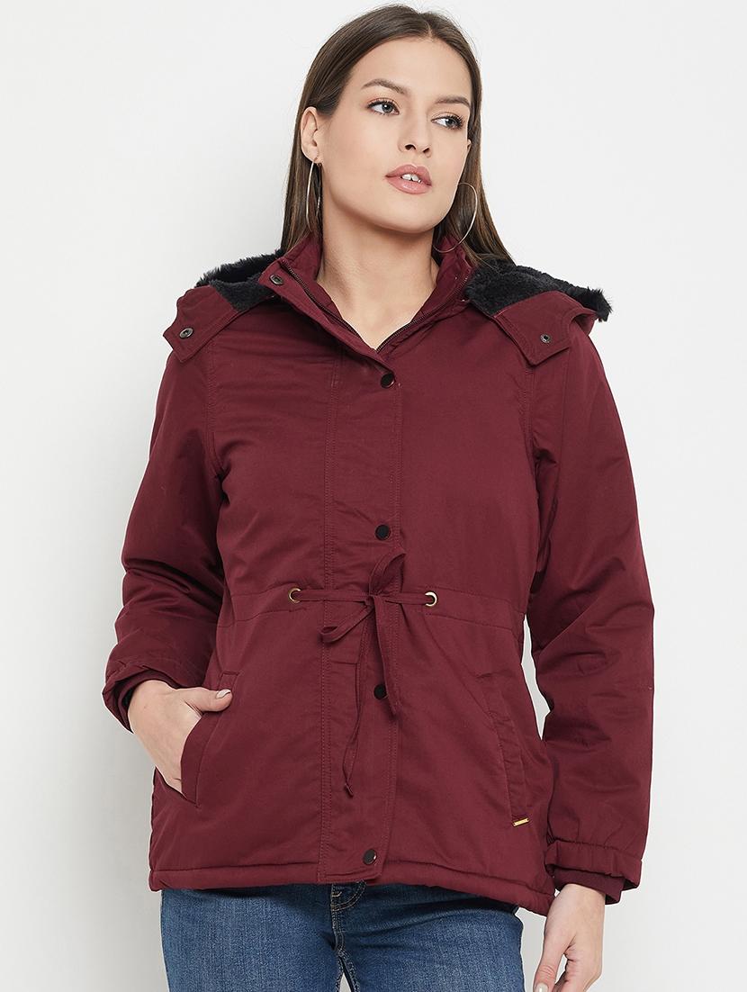women solid long sleeves quilted jacket - 21523581 - Zoom Image - 0