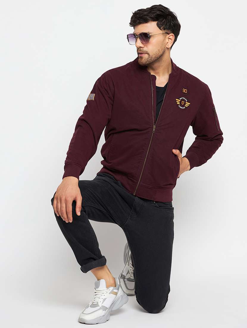 men long sleeve solid casual jacket - 21523597 -  Standard Image - 5