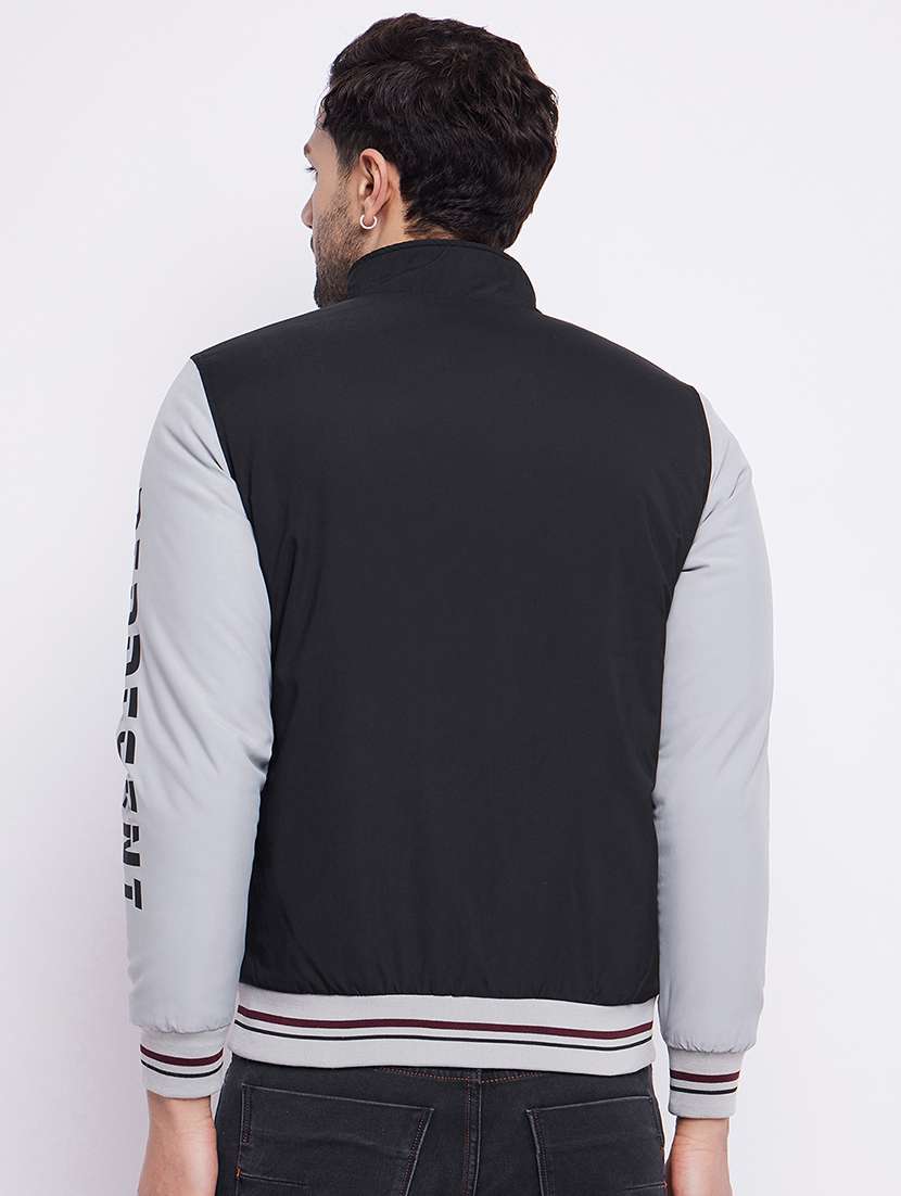 men long sleeve color block casual jacket - 21523602 -  Standard Image - 3