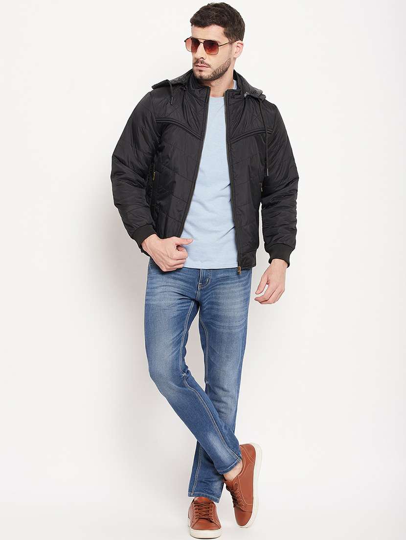 men solid long sleeve bomber jacket - 21523627 -  Standard Image - 3