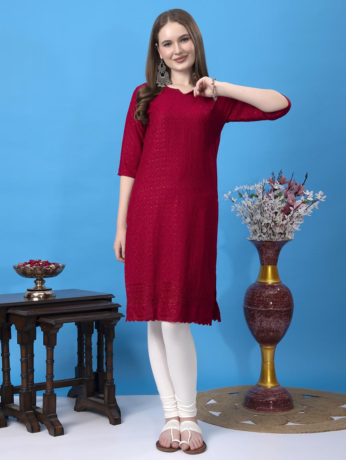 women embroidered kurta pant set