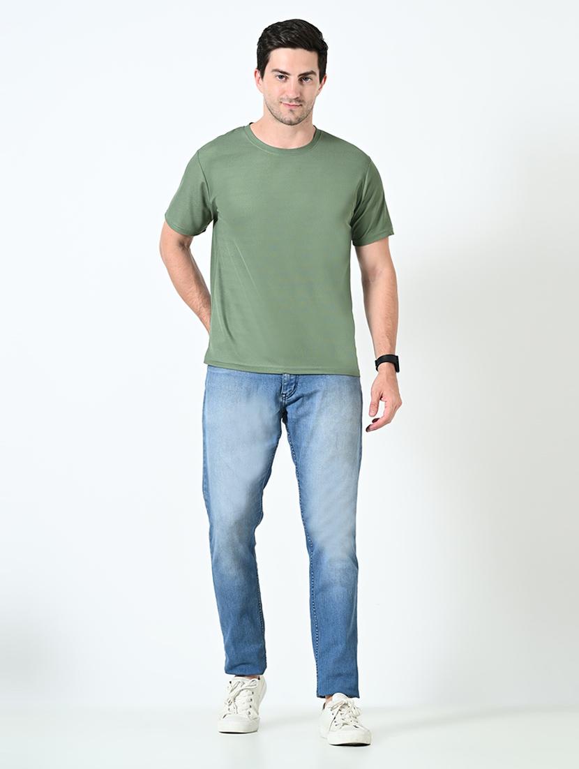 men green short sleeves plain t-shirt - 21523911 - Standard Image - 3