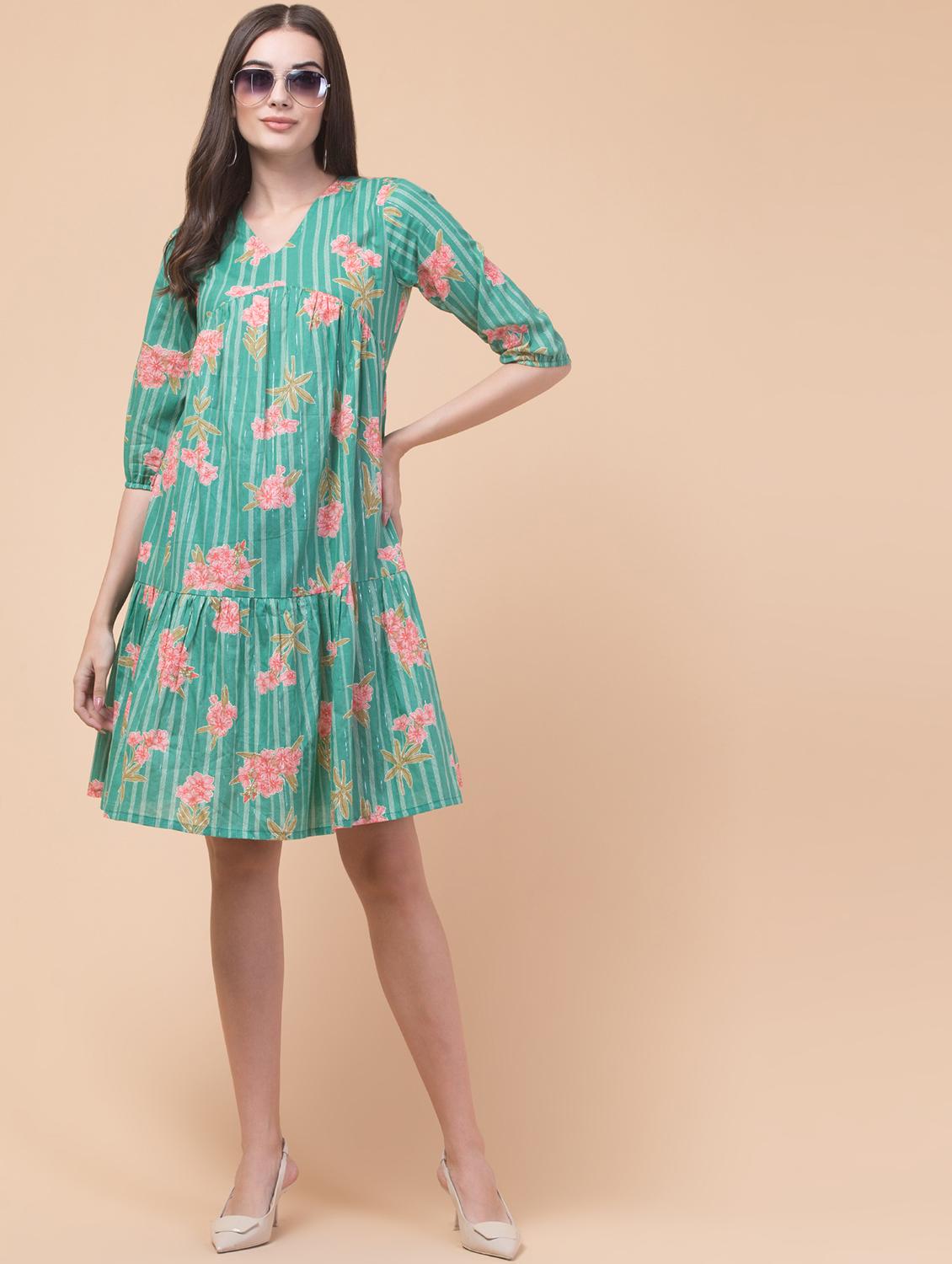 women floral print tiered dress - 21523927 - Standard Image - 5