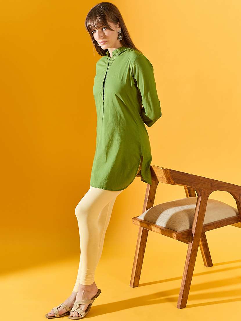 women yellow cotton leggings - 21524012 -  Standard Image - 3