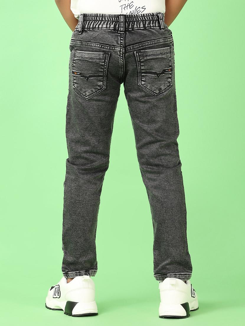 boys solid mid rise jeans - 21524073 - Standard Image - 3