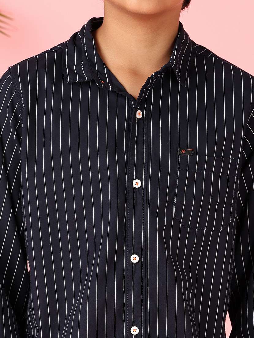 boys striped long sleeve casual shirt - 21524109 -  Standard Image - 5