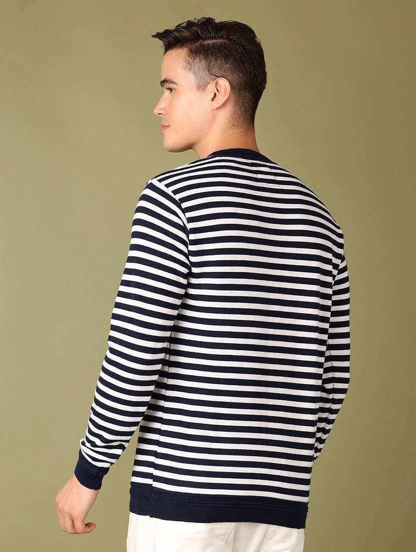 men self design round neck pullover - 21524123 -  Standard Image - 3