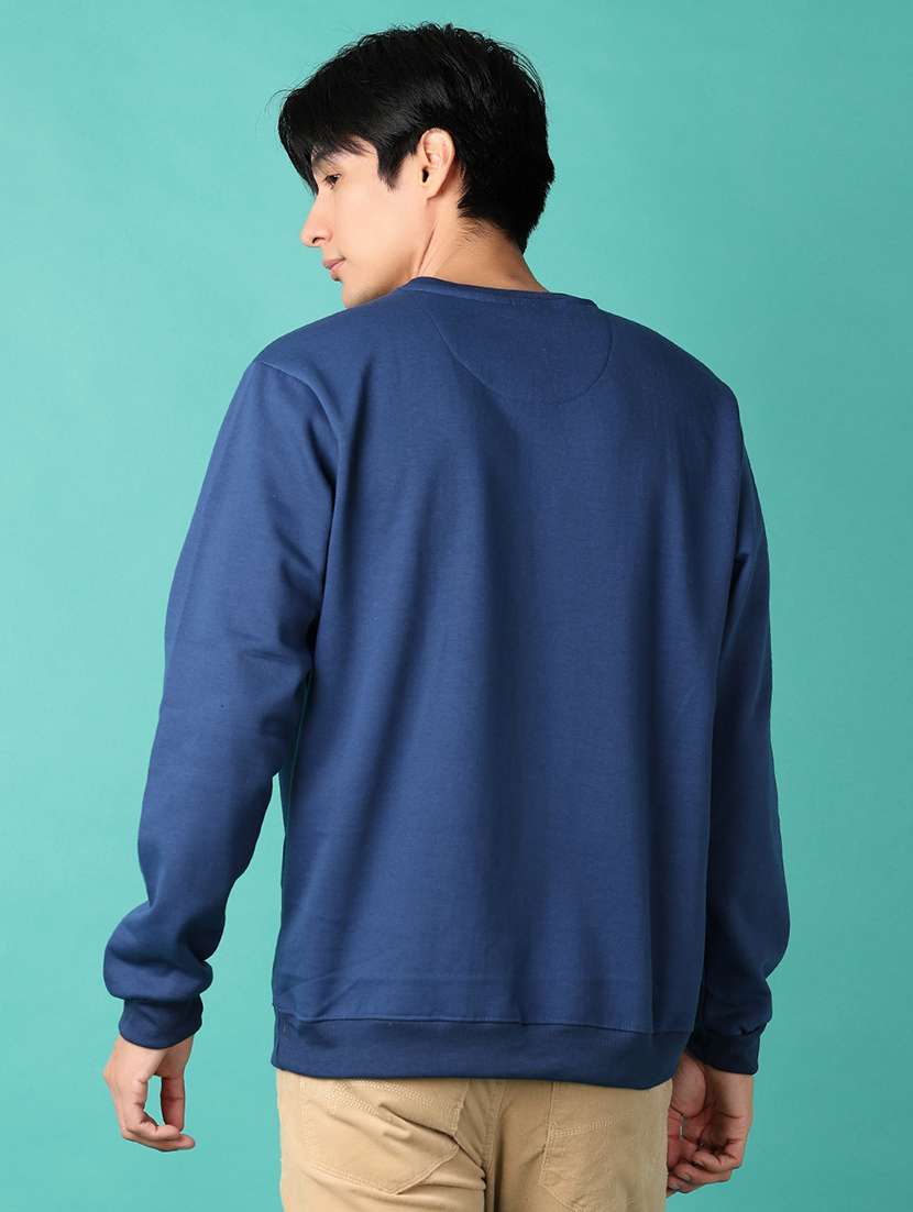 men long sleeves front print sweatshirt - 21524126 -  Standard Image - 3