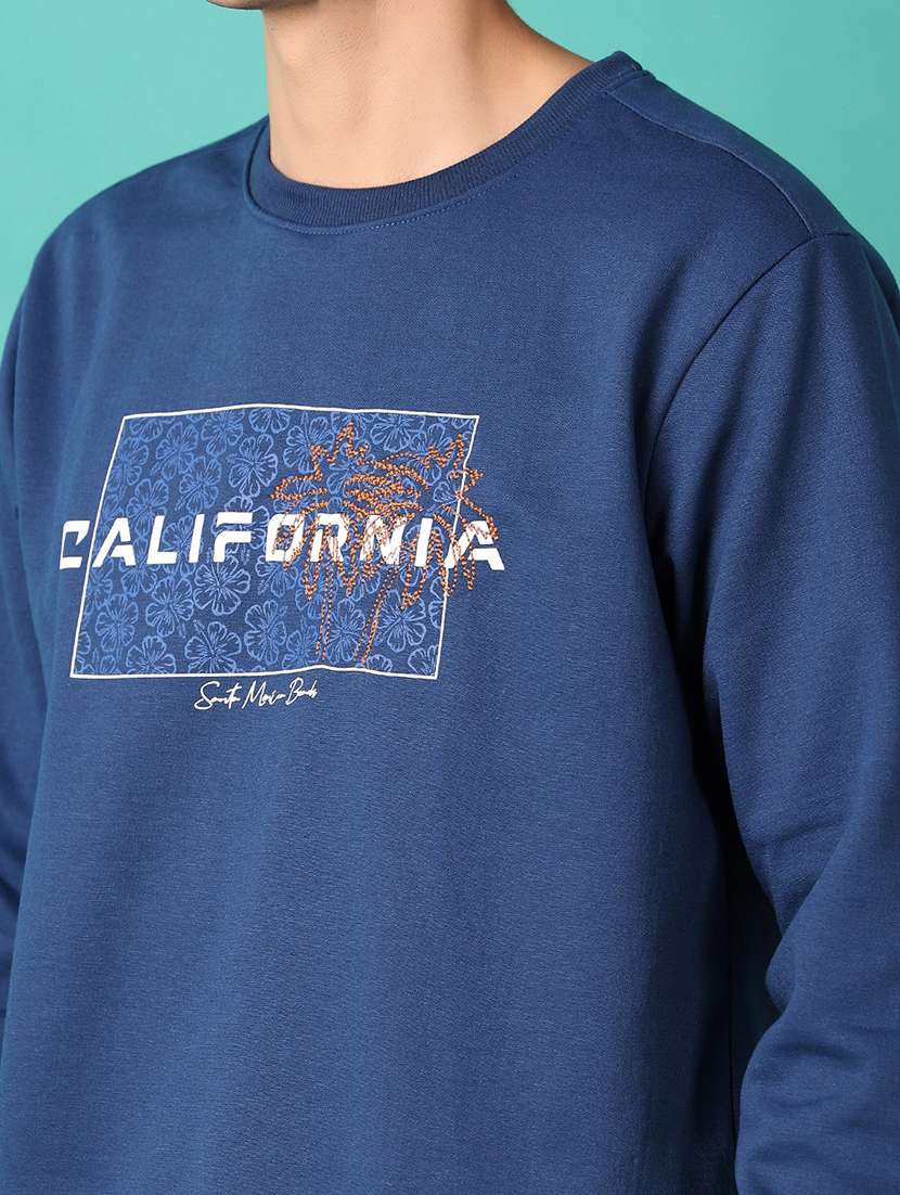 men long sleeves front print sweatshirt - 21524126 -  Standard Image - 5