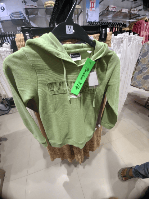 light green pc waffle knit tshirt - 21524154 - Zoom Image - 0
