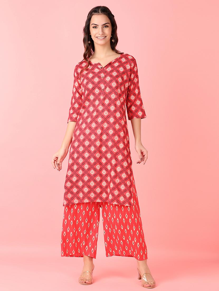 women printed kurta palazzo set - 21524160 - Zoom Image - 0