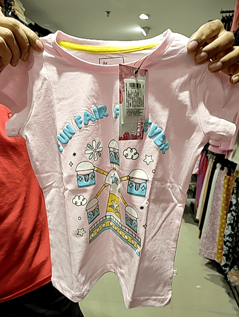 light pink cotton single jersey tshirt - 21524162 -  Zoom Image - 0