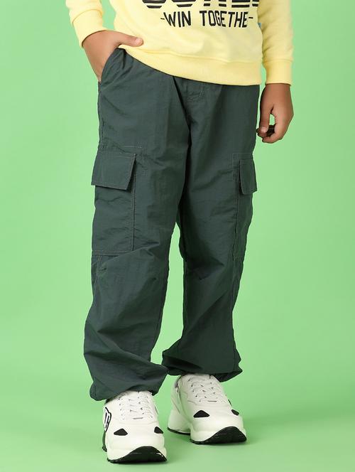 boys mid rise solid cargo - 21524170 - Standard Image - 0