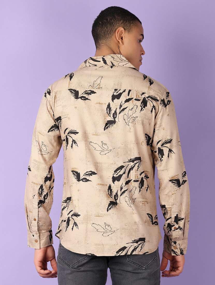 men printed long sleeve casual shirt - 21524182 -  Standard Image - 3