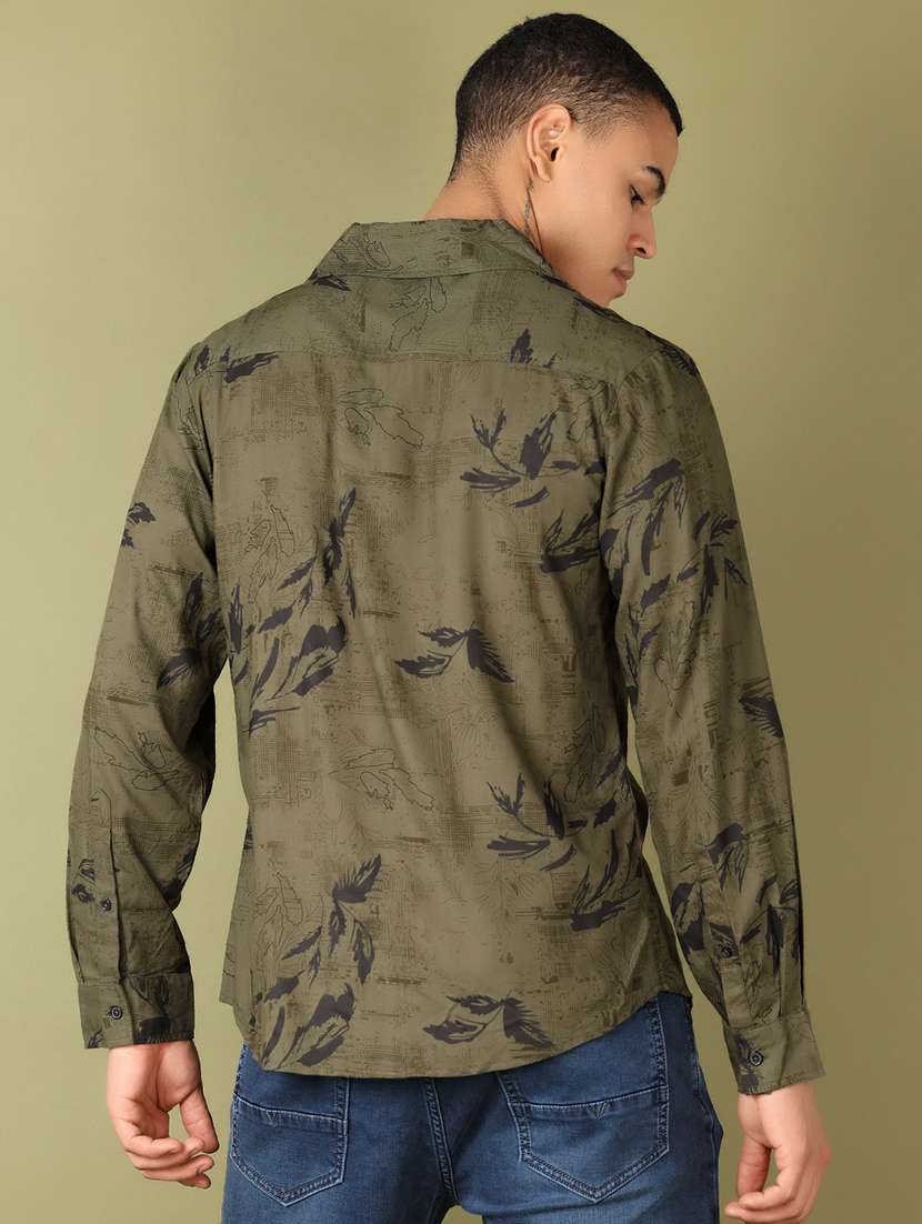 men printed long sleeve casual shirt - 21524183 -  Standard Image - 3